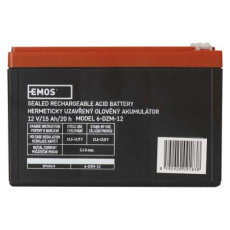 Bezúdržbový trakční olověný aku. 12 V/15 Ah, faston 6,3 mm Bezúdržbový trakční olověný aku. 12 V/15 Ah, faston 6,3 mm