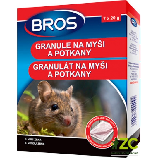 Bros - granule na myši a potkany 140 g