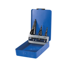 vrtáky stupňovité, sada 3ks, O 4-12/1mm, O 4-20/2mm, O 4-32/2mm, HSS