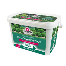Hnojivo Rosteto s čedičovou moučkou - jehličnany a tůje 4 kg Hnojivo Rosteto s čedičovou moučkou - jehličnany a tůje 4 kg