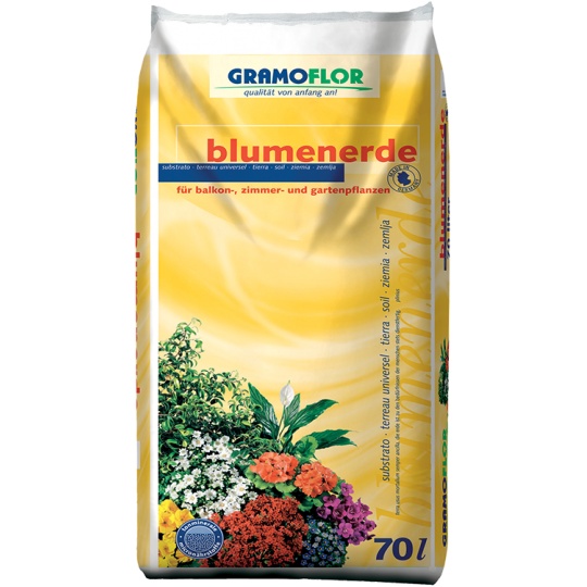 Substrát Gramoflor - Květinový s jílem 70 l