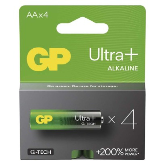 Alkalická baterie GP Ultra Plus AA (LR6) - 4ks