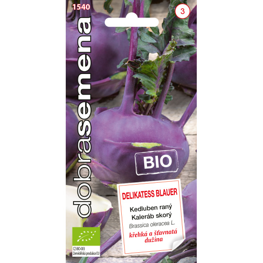 Dobrá semena BIO Kedluben modrý -  Delikatess Blauer raný 0,8g