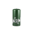 Svíčka vánoční Festive Flare Pillar 70 x 150 mm - zelená metalíza