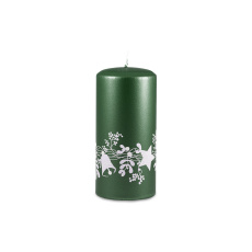 Svíčka vánoční Festive Flare Pillar 70 x 150 mm - zelená metalíza Svíčka vánoční Festive Flare Pillar 70 x 150 mm - zelená metalíza