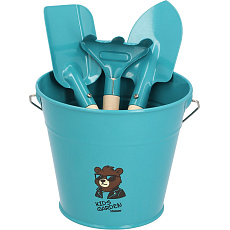 Sada dětského nářadí a kyblík modrá Stocker