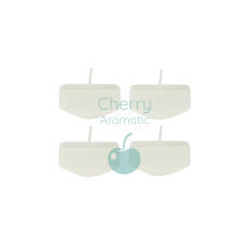 Svíčka Wellness Refill Aromatic Cherry Square 60x60x30 mm - bílá Svíčka Wellness Refill Aromatic Cherry Square 60x60x30 mm - bílá