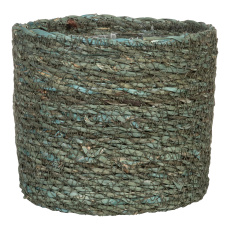 Košík z mořské trávy 508 zelená 15 - s fóliovou vložkou