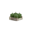 Svíčka adventní -  MAT N76 Cylinder 40x60 mm - 4 ks zelená