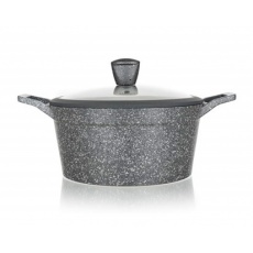 BANQUET Kastrol s nepřílnavým povrchem GRANITE 28 cm, stříkané dno, poklice BANQUET Kastrol s nepřílnavým povrchem GRANITE 28 cm, stříkané dno, poklice