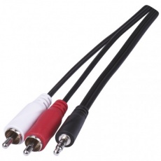 Kabel JACK 3,5mm stereo, vidlice - 2x CINCH vidlice 3m Kabel JACK 3,5mm stereo, vidlice - 2x CINCH vidlice 3m