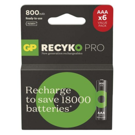 Nabíjecí baterie GP ReCyko Pro Professional AAA (HR03) - 6ks