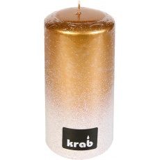 Svíčka válec Grace 70x150 mm - metalická zlatá