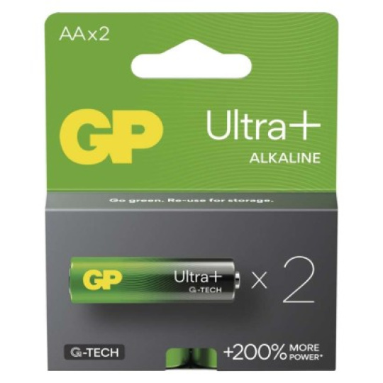 Alkalická baterie GP Ultra Plus AA (LR6) - 2ks