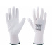 rukavice z polyesteru polomáčené v PU, bílé, velikost 10"