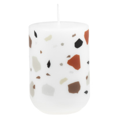Svíčka Terrazzo Bucket 70 x 100 mm - velký vzor Svíčka Terrazzo Bucket 70 x 100 mm - velký vzor