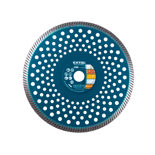 ZRUŠENO! Nahrazeno výrobkem 8703065 kotouč diamantový řezný, turbo Fast Cut, suché i mokré řezání, O 230x22,2x2,8mm