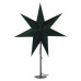 Vánoční hvězda papírová se stojánkem, zelená, 45 cm, vnitřní