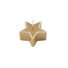 Svíčka Star 60 x 30 mm - zlatá metalíza Svíčka Star 60 x 30 mm - zlatá metalíza