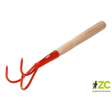 Kypřič 3 hrotý s násadou 27 cm Rosteto - oranžová