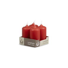 Svíčka adventní - MAT N35 Cylinder 40x80 mm - 4 ks červená Svíčka adventní - MAT N35 Cylinder 40x80 mm - 4 ks červená