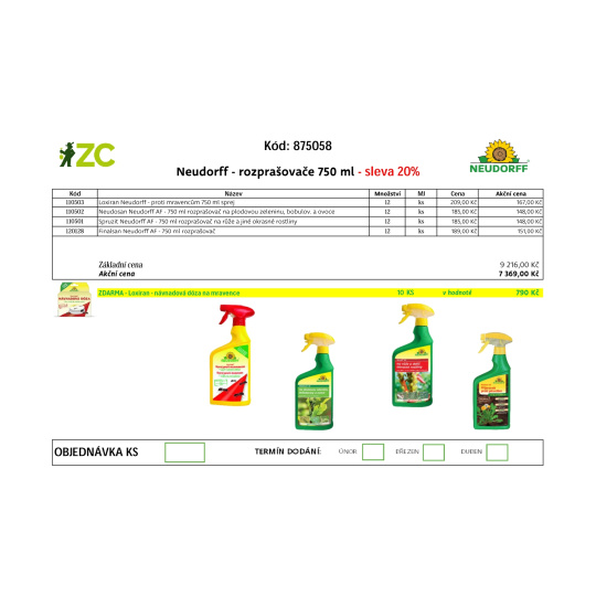 KD Displej - Neudorff - rozprašovače 750 ml