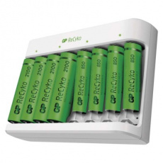 Nabíječka baterií GP Eco E811 + 4× AA 2100 + 4× AAA Nabíječka baterií GP Eco E811 + 4× AA 2100 + 4× AAA