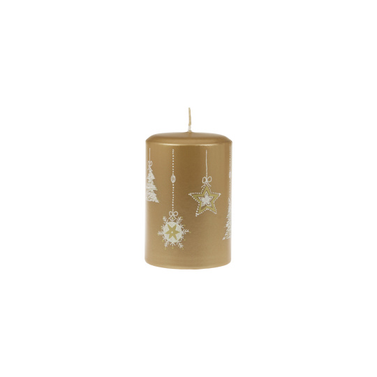 Svíčka vánoční Moments Pillar 70x105 mm - zlatá