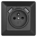 Zásuvka s USB 2,1A max., antracit