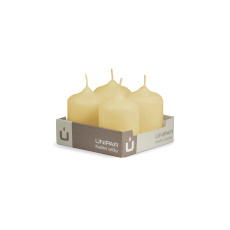 Svíčka adventní -  MAT N14 Cylinder 50x70 mm - 4 ks žlutá