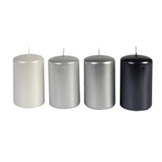 Svíčka adventní válec 60x100 mm - metalická mix černá (4ks) Svíčka adventní válec 60x100 mm - metalická mix černá (4ks)