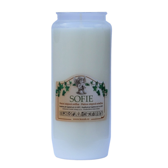 Svíčka olejová Sofie - 285 g bílá