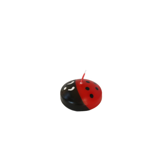 Svíčka plovoucí Ladybird 45x20 mm - červenočerná