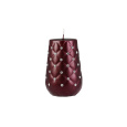 Svíčka Diamond Cone 80 x 120 mm - bordo metalíza