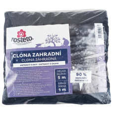 Clona zahradní 90% Rosteto - 5x1 m antracit s oky Clona zahradní 90% Rosteto - 5x1 m antracit s oky