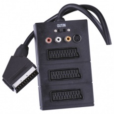 AV kabel SCART - 3x SCART + 3x CINCH + 1x SVHS 0,5m AV kabel SCART - 3x SCART + 3x CINCH + 1x SVHS 0,5m