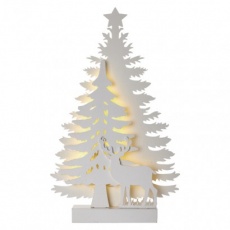 LED vánoční stromek, 23cm, 2× AA, vnitřní, teplá bílá, čas. LED vánoční stromek, 23cm, 2× AA, vnitřní, teplá bílá, čas.