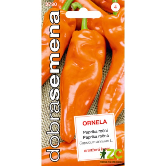 Dobrá semena Paprika zel. - Ornela, kapie oranžová 0,5g