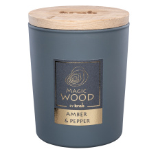 Svíčka sklo - MAGIC WOOD 300 g - Amber & Pepper (cena bez slev) Svíčka sklo - MAGIC WOOD 300 g - Amber & Pepper (cena bez slev)