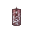 Svíčka vánoční Gloria Pillar 70x150 mm - vínová