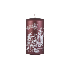 Svíčka vánoční Gloria Pillar 70x150 mm - vínová