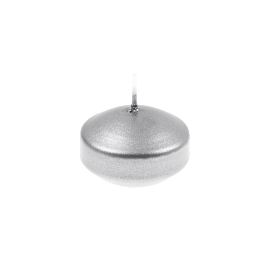 Svíčka plovoucí Floating  45x20 mm - stříbrná metalíza