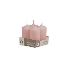 Svíčka adventní - MAT N32 Cylinder 40x80 mm - 4 ks růžová Svíčka adventní - MAT N32 Cylinder 40x80 mm - 4 ks růžová