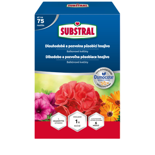 Substral Osmocote dlouhodobé hnojivo - pro balkónové květiny 750g