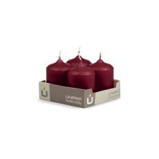 Svíčka adventní - MAT N38 Cylinder 50x70 mm - 4 ks bordo Svíčka adventní - MAT N38 Cylinder 50x70 mm - 4 ks bordo