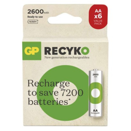 Nabíjecí baterie GP ReCyko 2600 AA (HR6) - 6ks