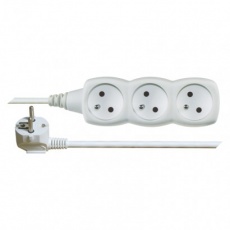 Prodlužovací kabel – 3 zásuvky, 10m, bílý Prodlužovací kabel – 3 zásuvky, 10m, bílý