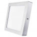 LED přisazené svítidlo PROFI, čtvercové, stříbrné, 18W neutrální bílá
