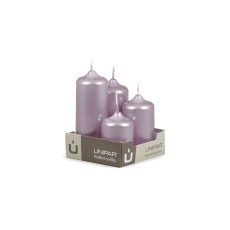 Svíčka adventní - METAL M52 Cylinder Cascada - 4 ks růžová Svíčka adventní - METAL M52 Cylinder Cascada - 4 ks růžová