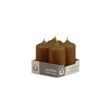 Svíčka adventní - MAT N19 Cylinder 40x80 mm - 4 ks hnědá Svíčka adventní - MAT N19 Cylinder 40x80 mm - 4 ks hnědá
